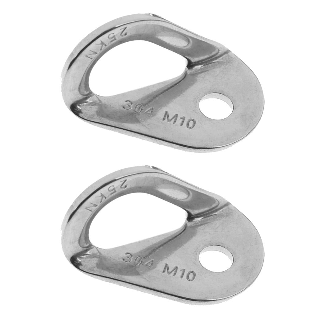 2 Pieces 10mm Rock Climbing 25KN Anchor Bolt Hanger Plate Stainless Steel