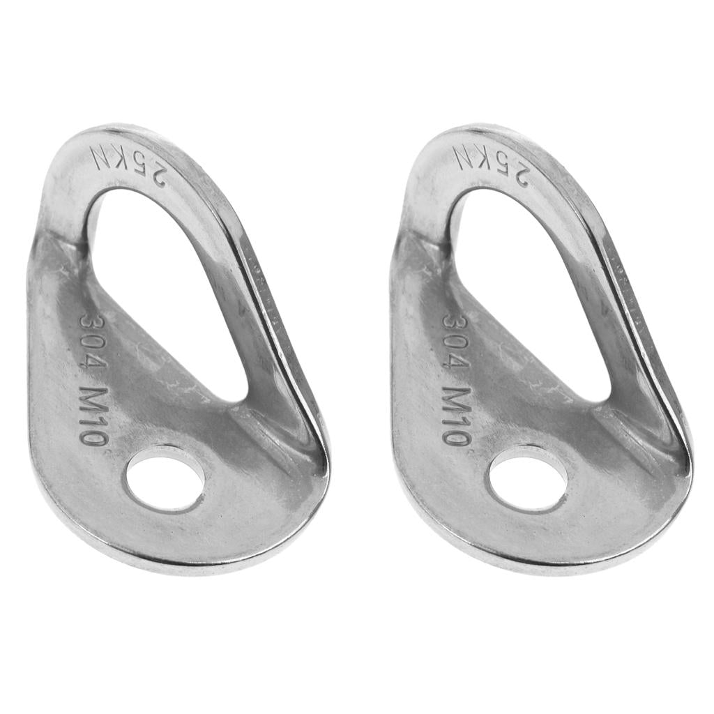 2 Pieces 10mm Rock Climbing 25KN Anchor Bolt Hanger Plate Stainless Steel