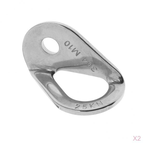 2 Pieces 10mm Rock Climbing 25KN Anchor Bolt Hanger Plate Stainless Steel