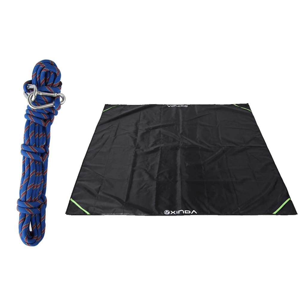 10m 10mm Rock Climbing Caving Rope Rescue Cord with Ground Sheet Deploy Bag