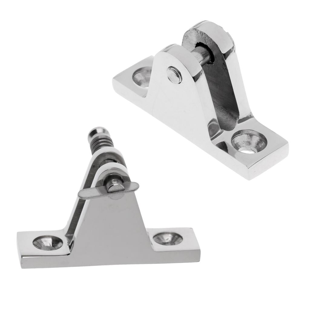 Boat Angled and 90 Degree Deck Hinge Mount Stainless Steel Fitting Hardware