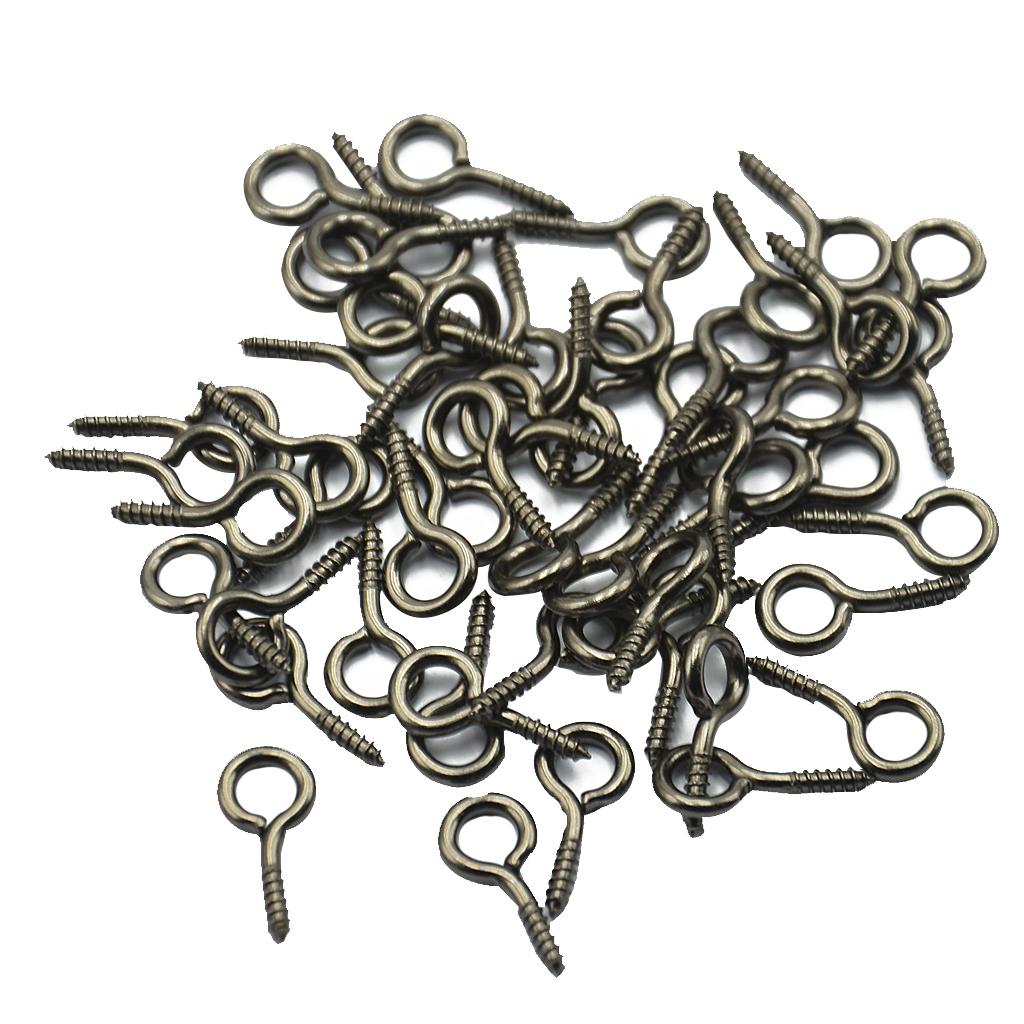 100 Pieces Screw Eye Pin DIY Jewelry Making Threaded Screw Hole Hooks