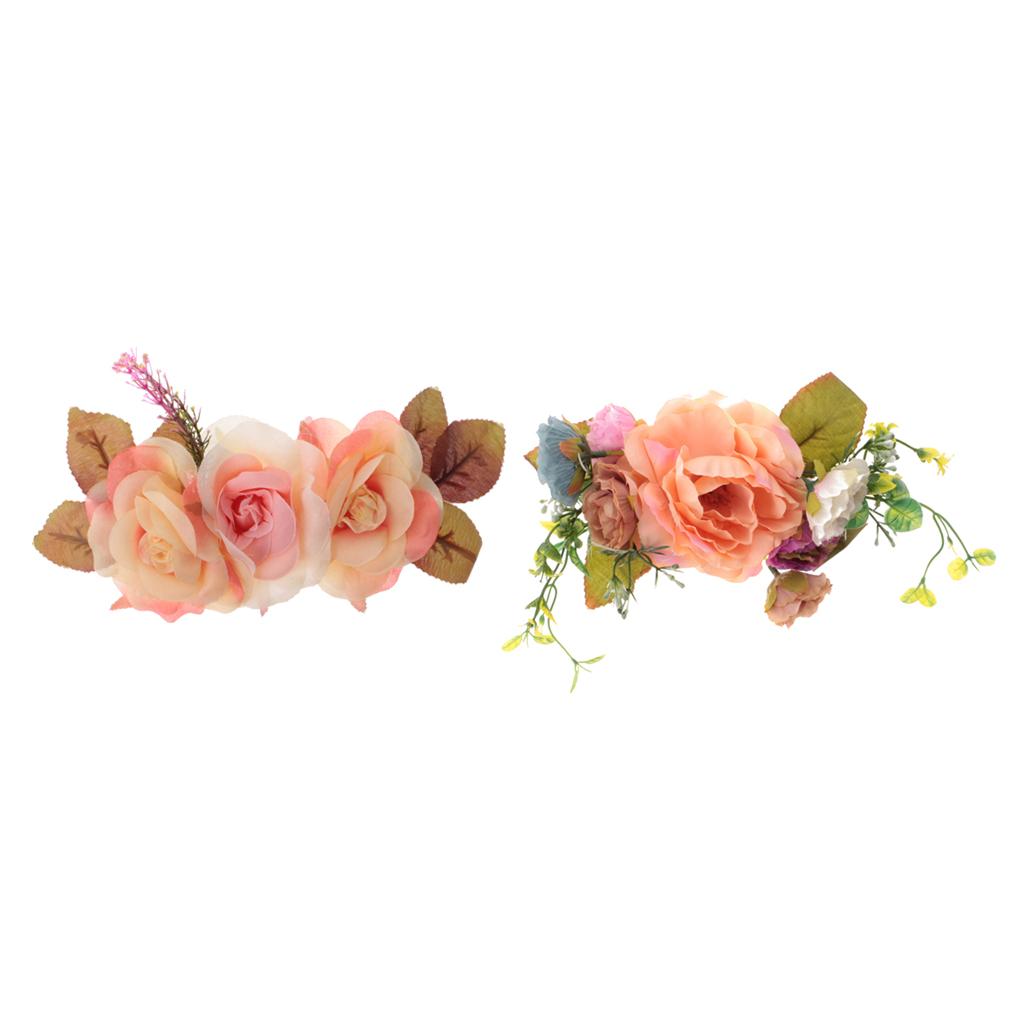 Artificial Peony Rose Fabric 3D Flower Silk Floral DIY Wedding Hat Crafts