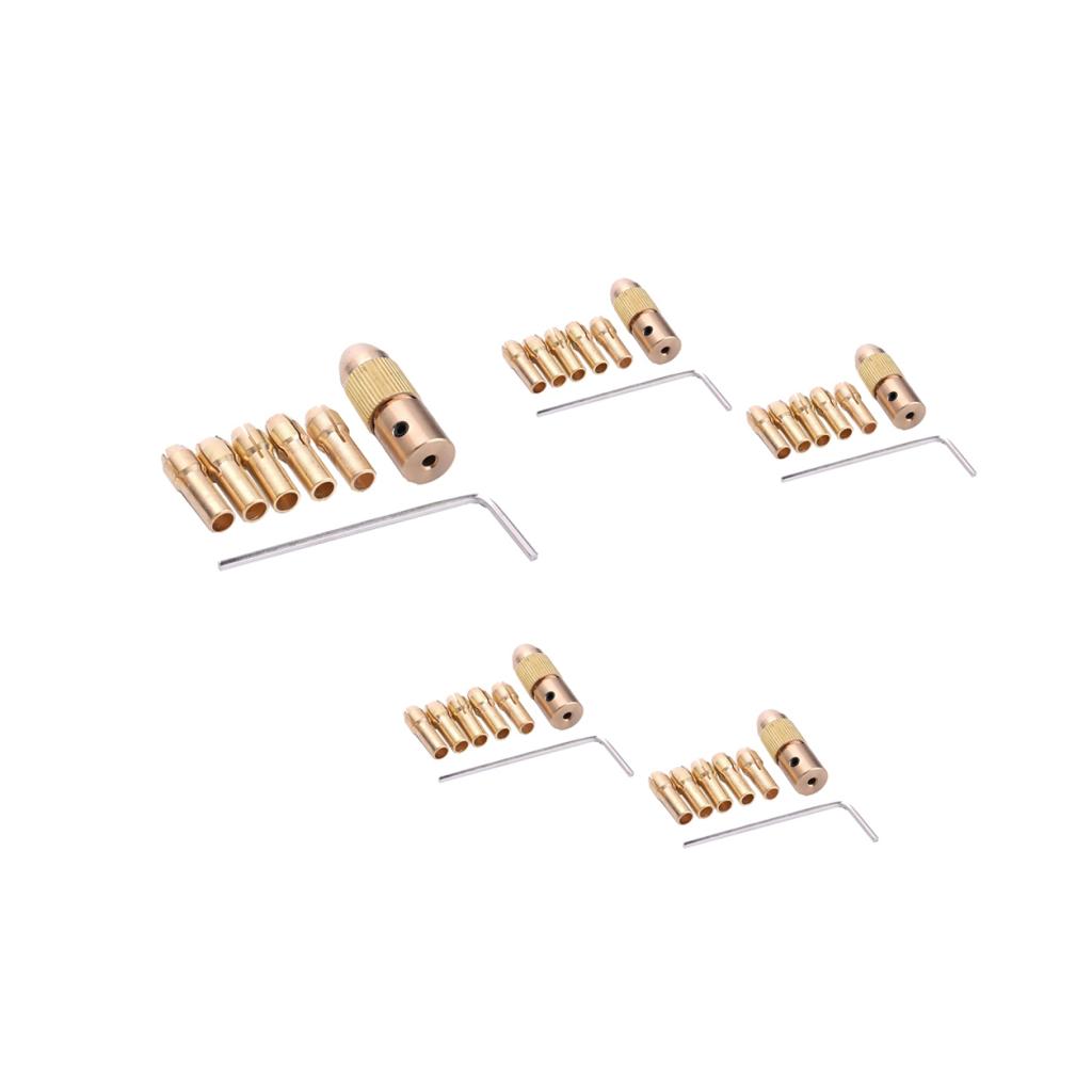 5 pieces 0.5-3mm 3.17mm Electric Drill Bit Collet Mini Twist Drill Chuck Set
