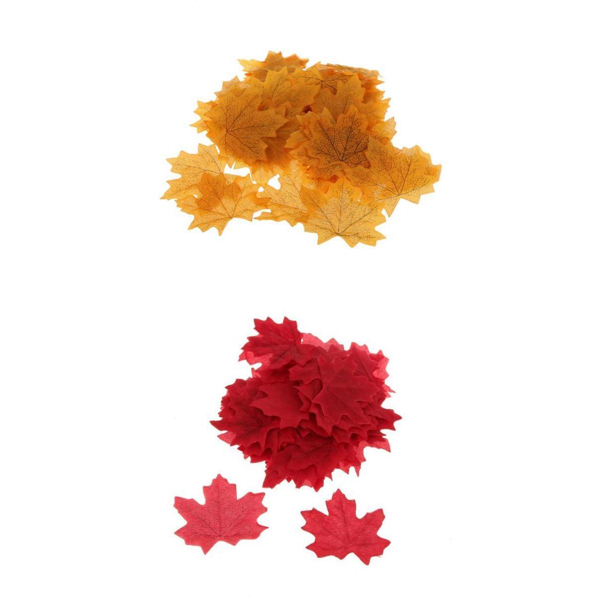 200x Artificial Maple Leaf Lifelike Autumn Fall Leaves Wedding Garden Decor