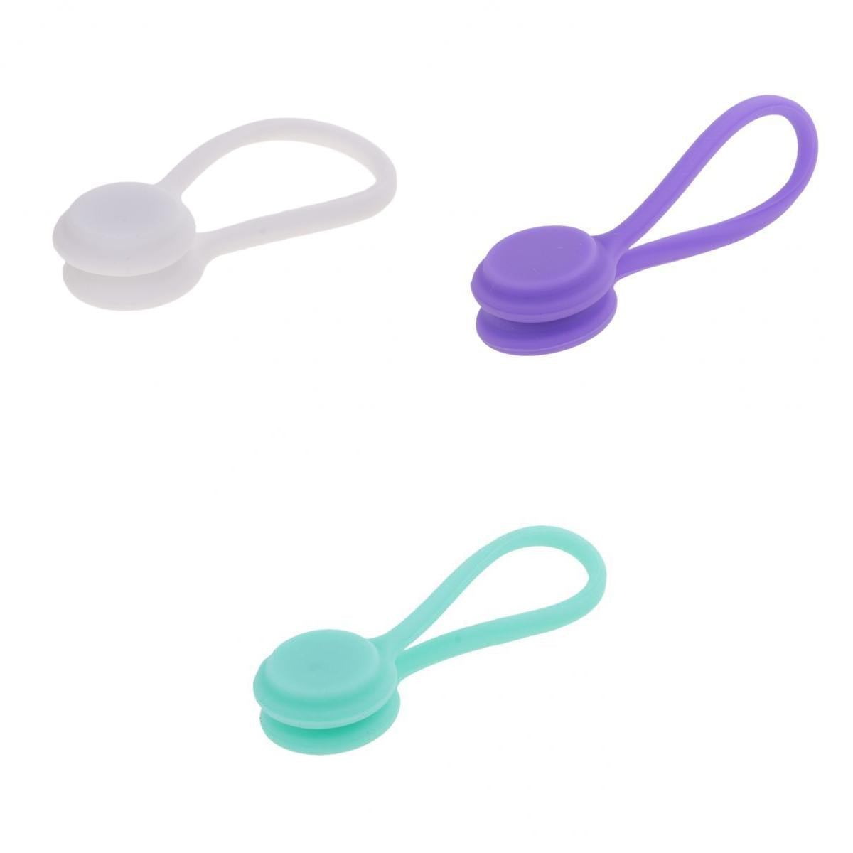 3Pieces Magnetic Earphones Cable Winders Wrap Corder Organzier String Tidy