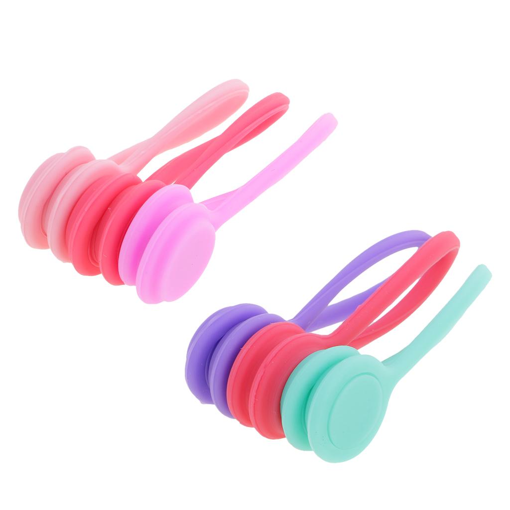6Pieces Magnetic Earphones Cable Winders Wrap Corder Organzier String Tidy