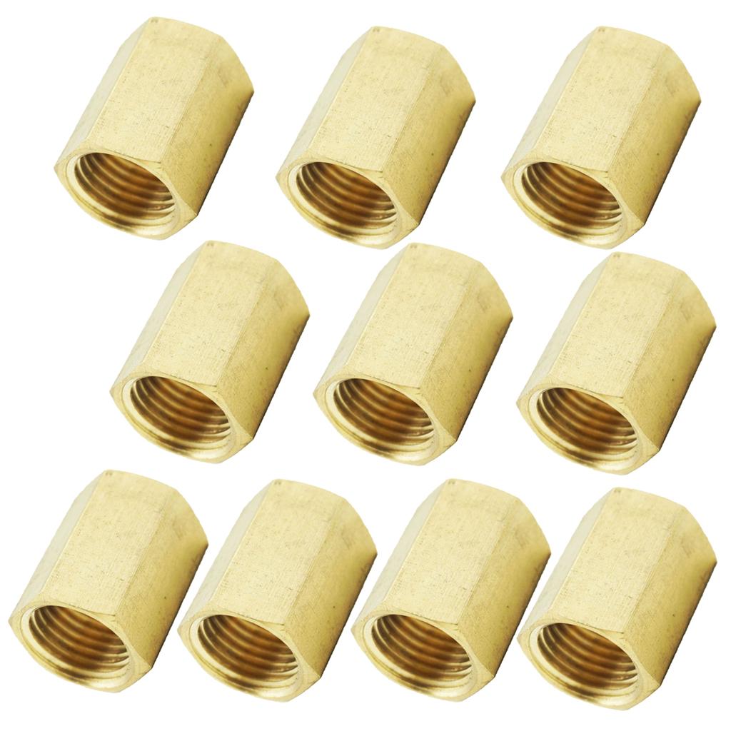 10Pieces 1/4'' Brass Barbed Double End Female Thread Coupler Connector Joint
