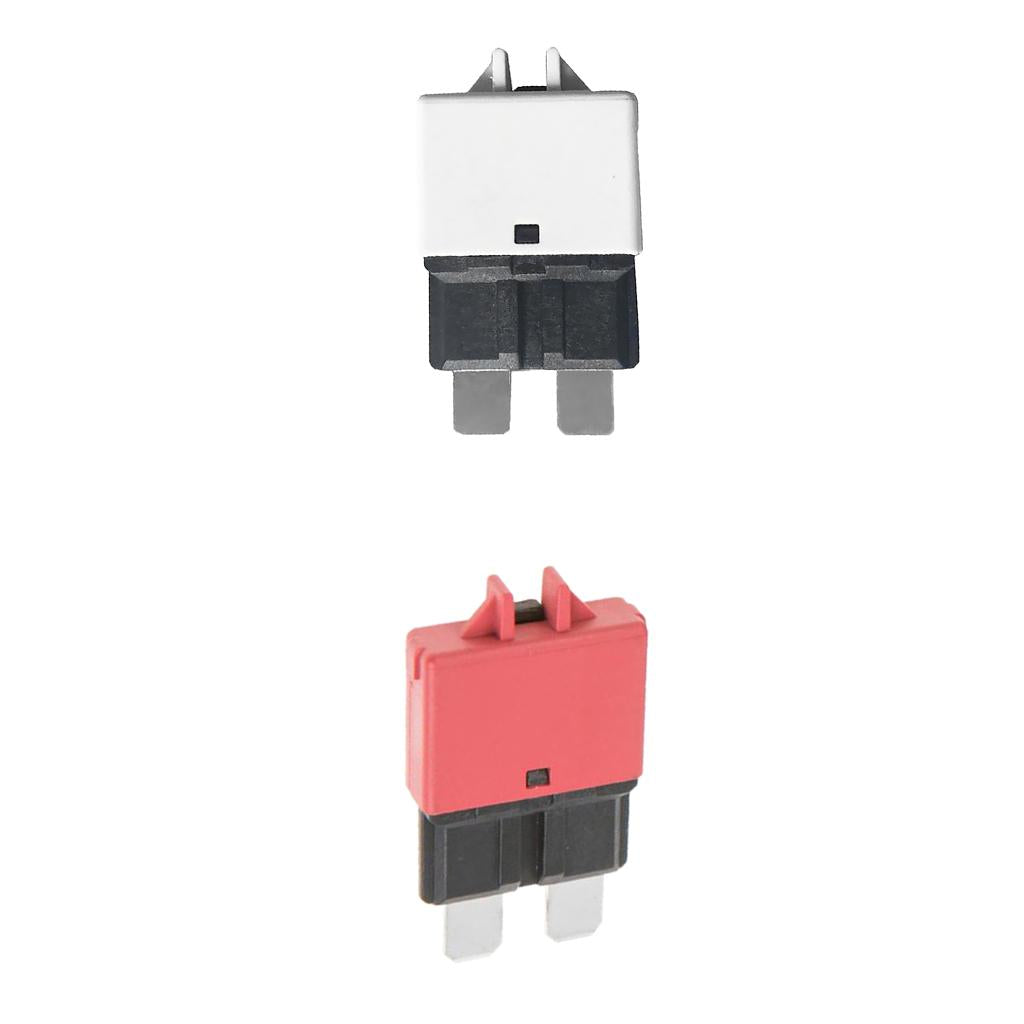 2pcs Circuit Breaker Blade Fuse 12V 24V Resettable 10A 25A Marine Rally
