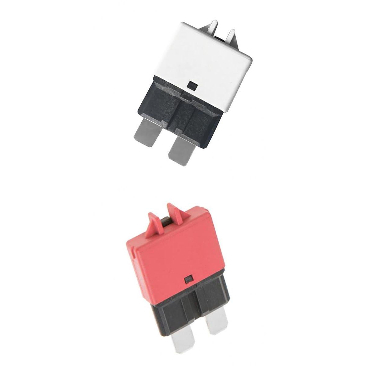 2pcs Circuit Breaker Blade Fuse 12V 24V Resettable 10A 25A Marine Rally