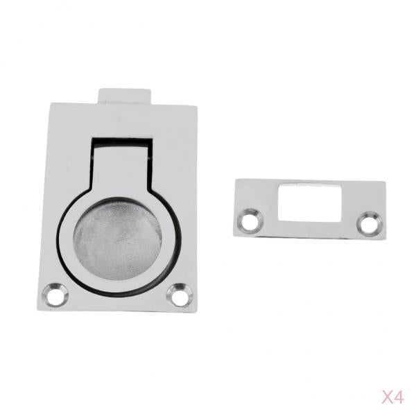 4 Pack Boat Door Hatch Cabinet Lift/Pull Ring Slam Latch 316 Stainless Steel