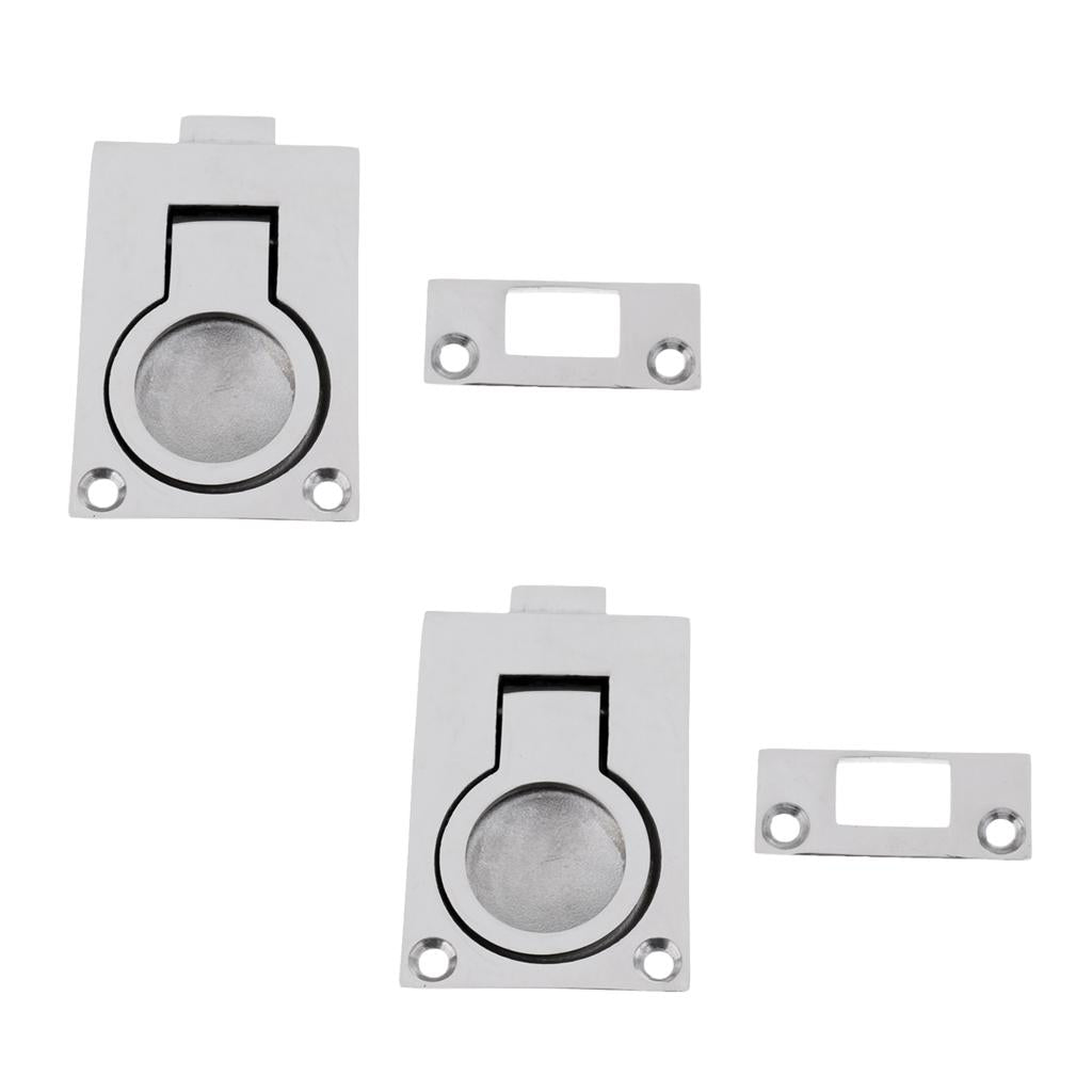 2 Pack Boat Door Hatch Cabinet Lift/Pull Ring Slam Latch 316 Stainless Steel