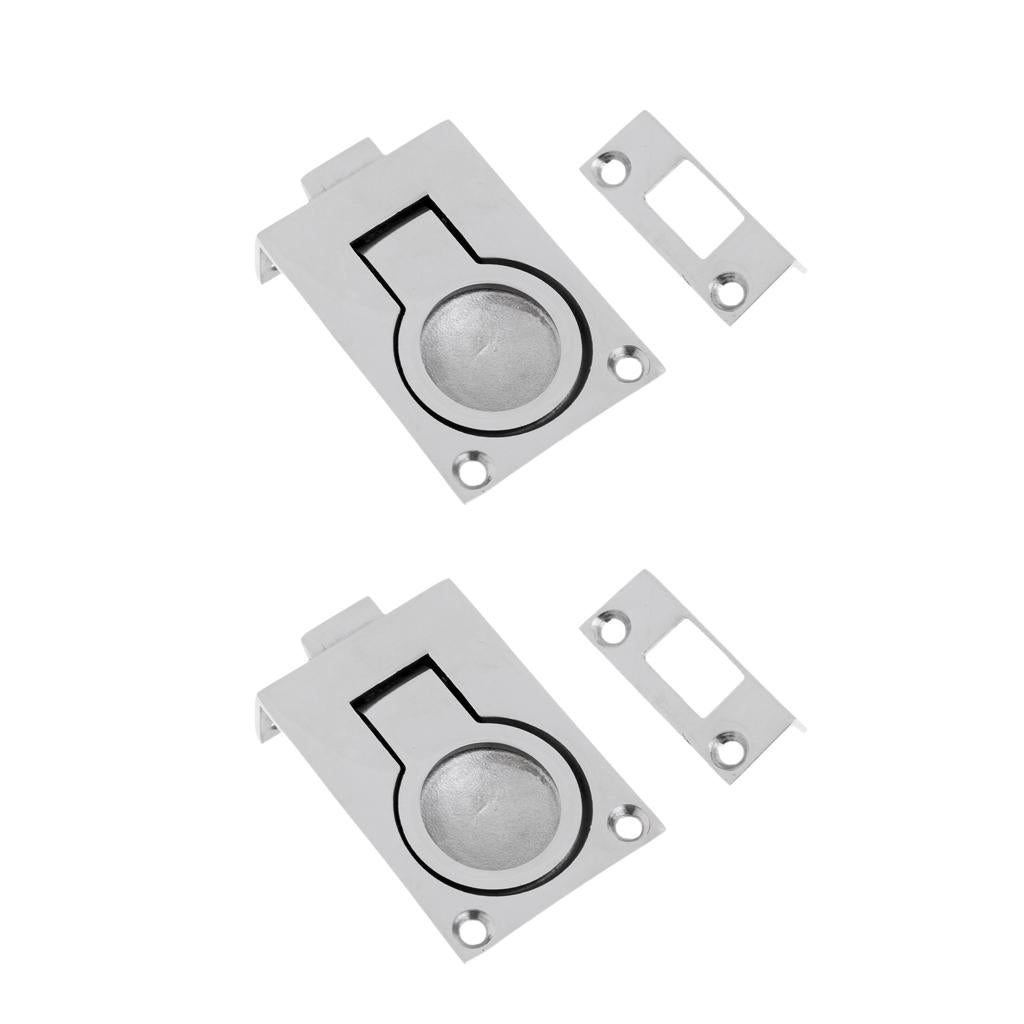 2 Pack Boat Door Hatch Cabinet Lift/Pull Ring Slam Latch 316 Stainless Steel