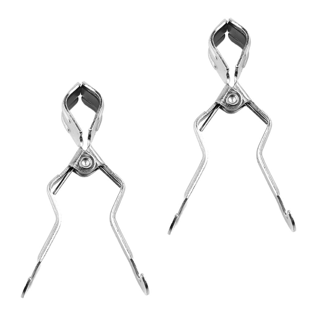 2pcs Outdoor Lantern/Toilet Paper Holder Hanger Clip Clamp on Tent Pole Tool