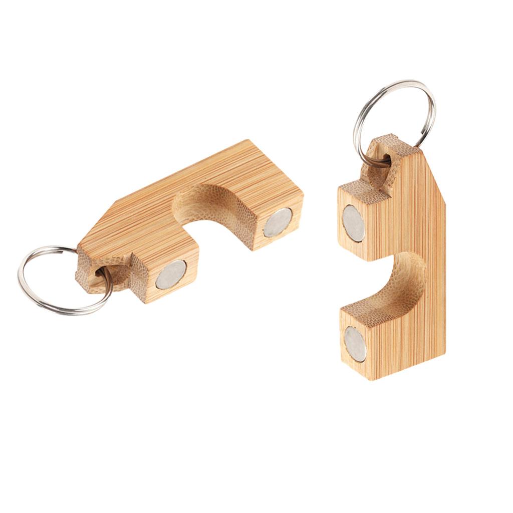 2Pcs Wooden Fly Fishing Rod Holder Magnetic Rod Guard Rod Transport System
