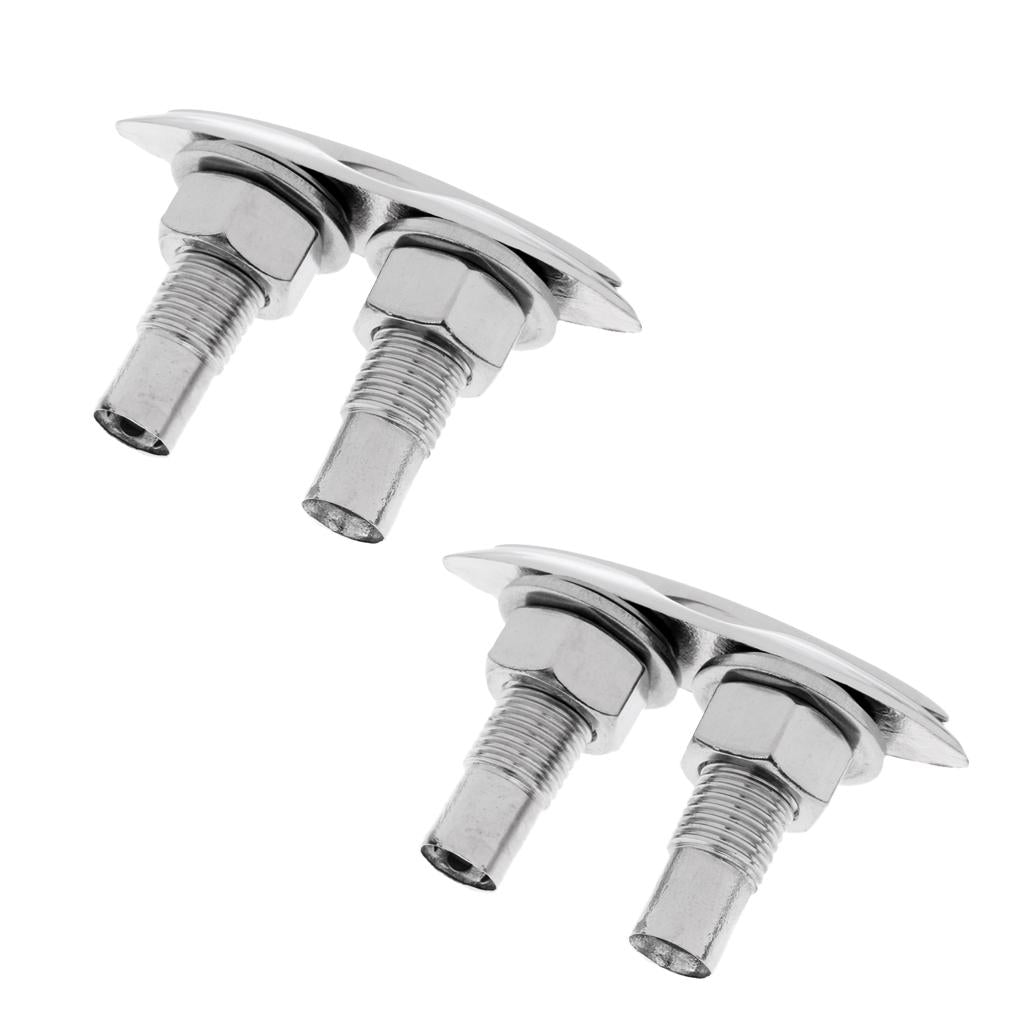 2 Pieces Marine Grade 316 Stainless Steel 5 125mm Pop Up Cleat Flush Mount"