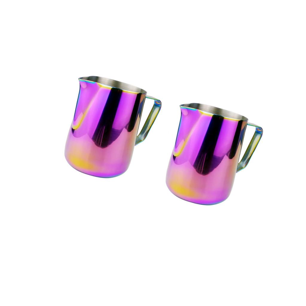 600ml Stainless Steel Espresso Coffee Pitcher Milk Frothing Jug Set Colorful