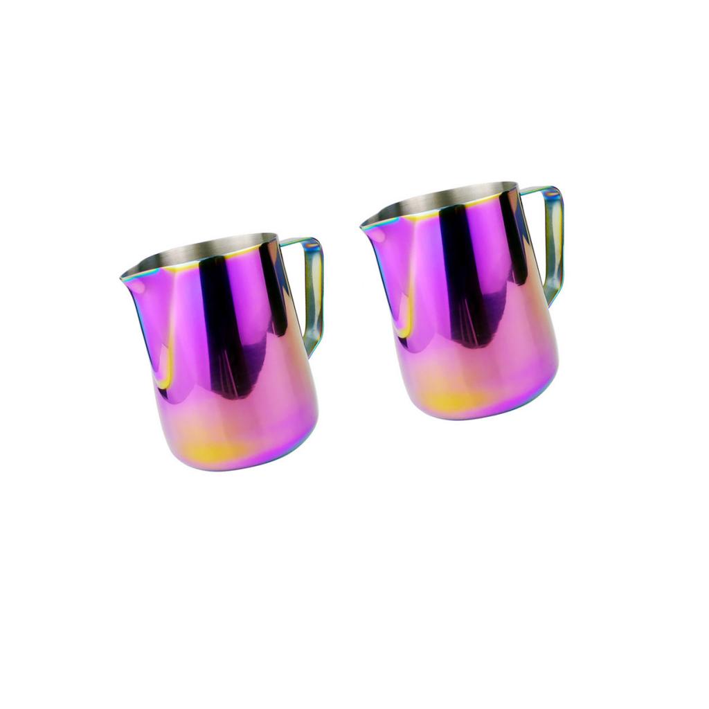 600ml Stainless Steel Espresso Coffee Pitcher Milk Frothing Jug Set Colorful
