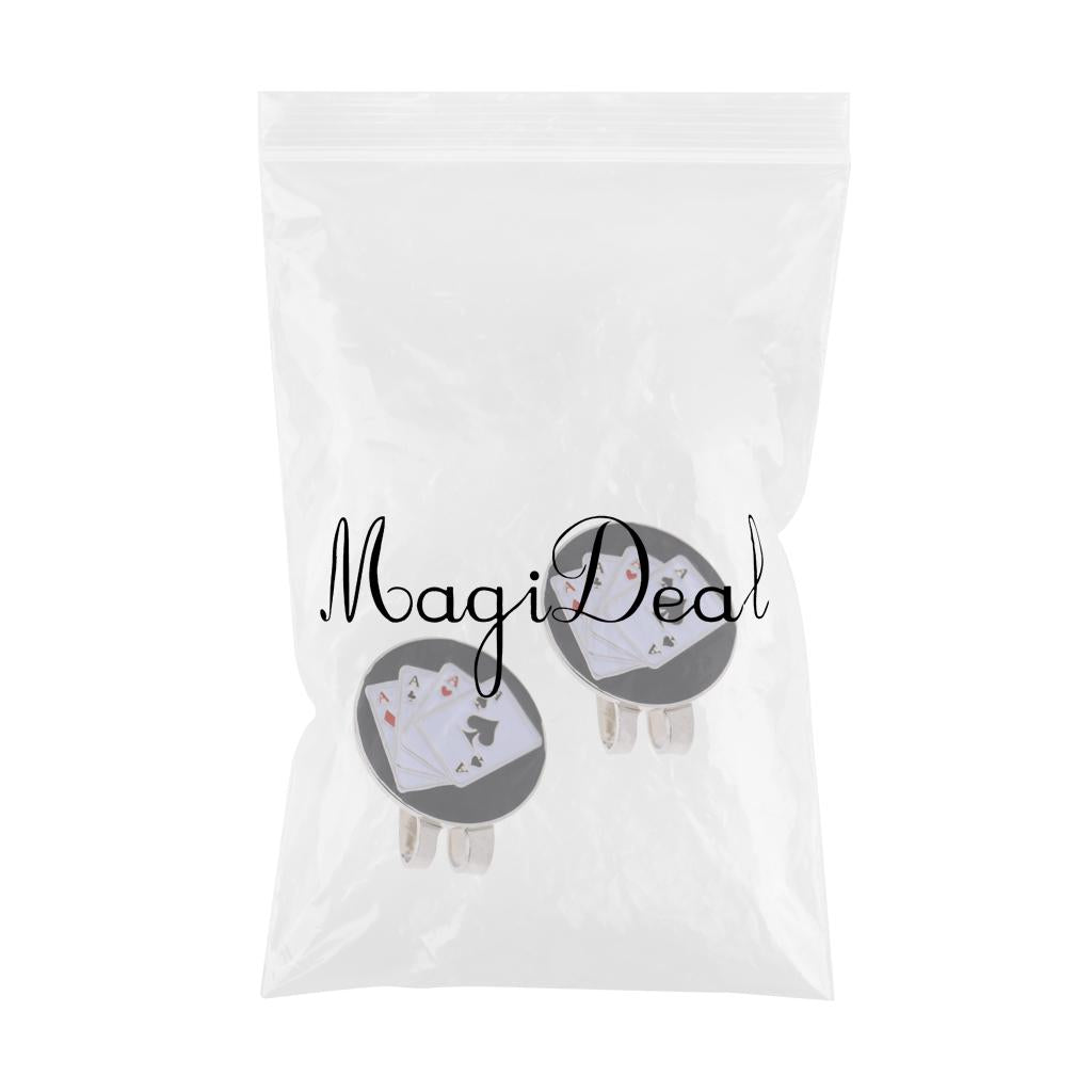 2 Pieces Golf Hat Clip with Magnetic Golf Ball Marker Cap Clip Poker