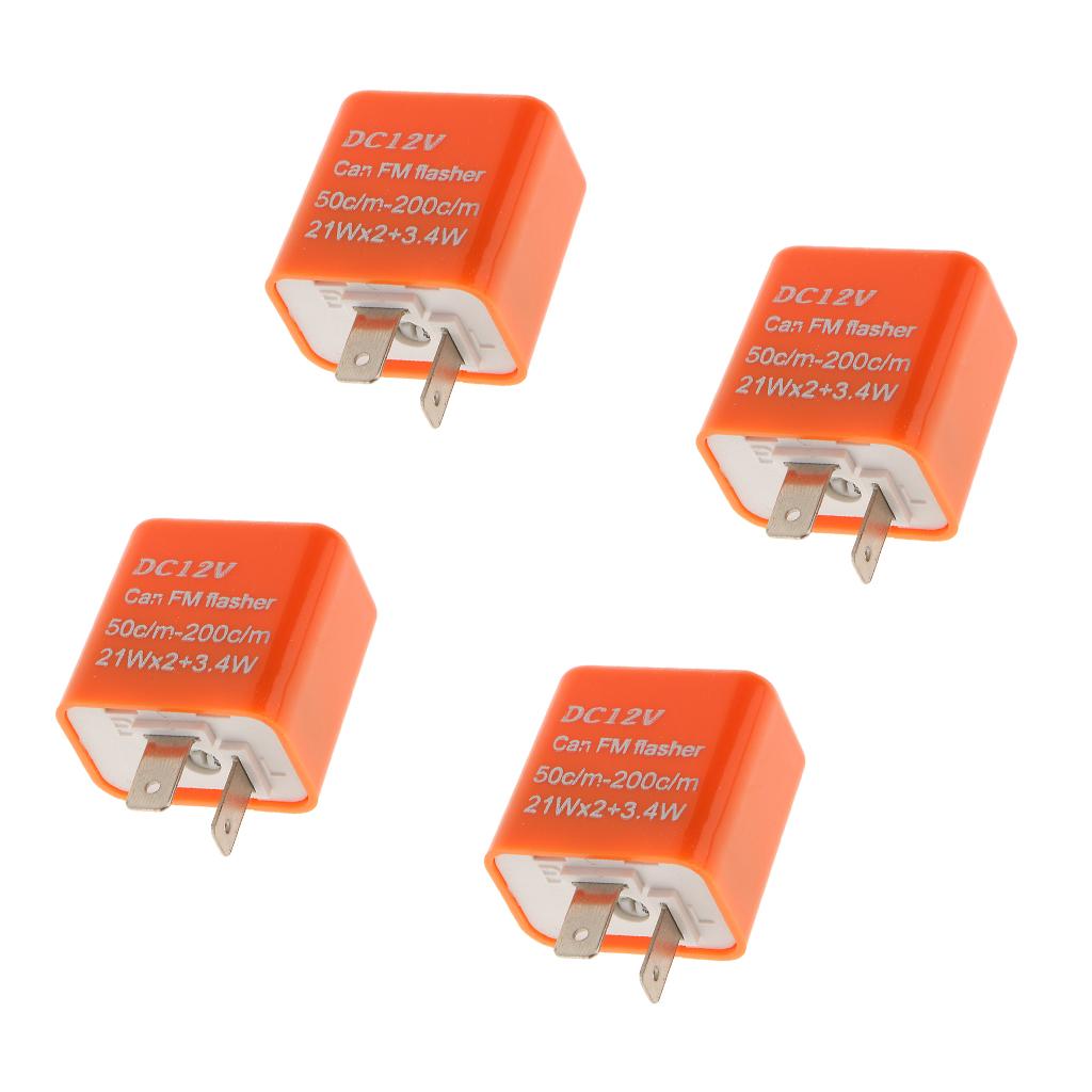 4PCS Car Motorcycle Adjustable Flasher 3Pin Relay Fix LED Turn Signal Flash