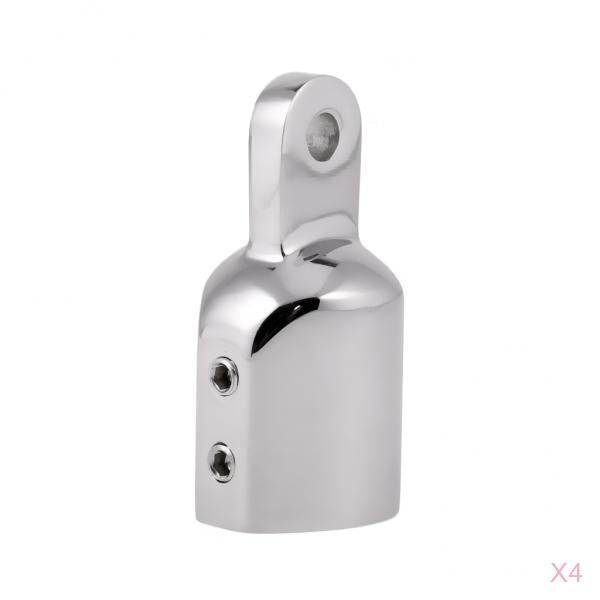 4 Pieces Marine Stainless Steel Eye End Cap Bimini Top Fitting Hardware 22mm