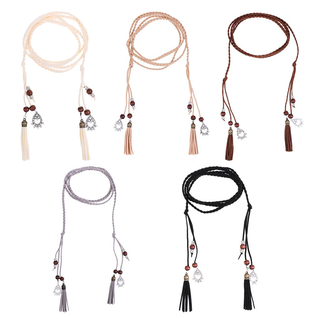 5 Pieces Ladies Girls Women Skinny Thin Fashion Waist Belt Waistbelt Tassel