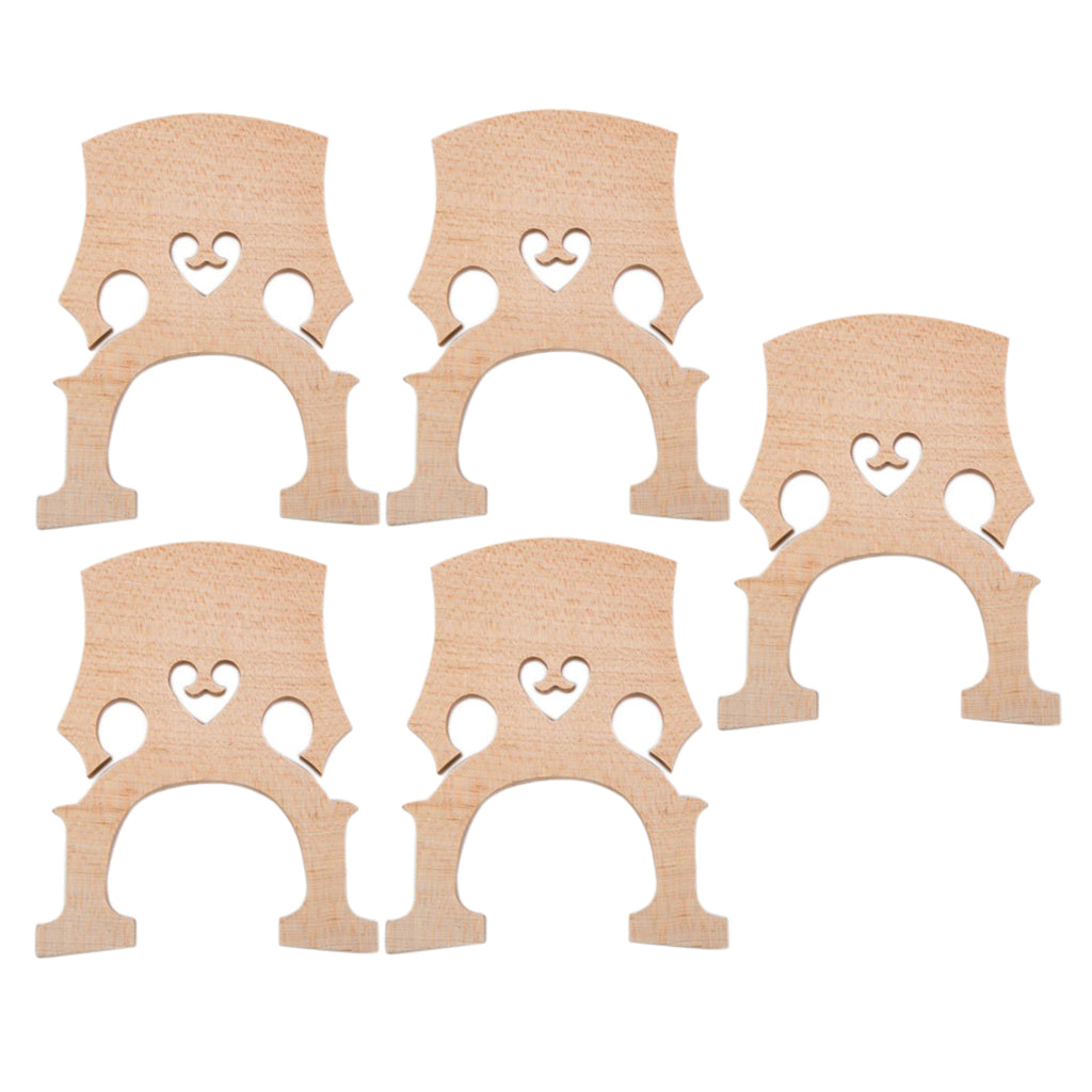 5 Pieces Aged Maple 1/8 Cello Bridge Musical Instrument Replacement Parts