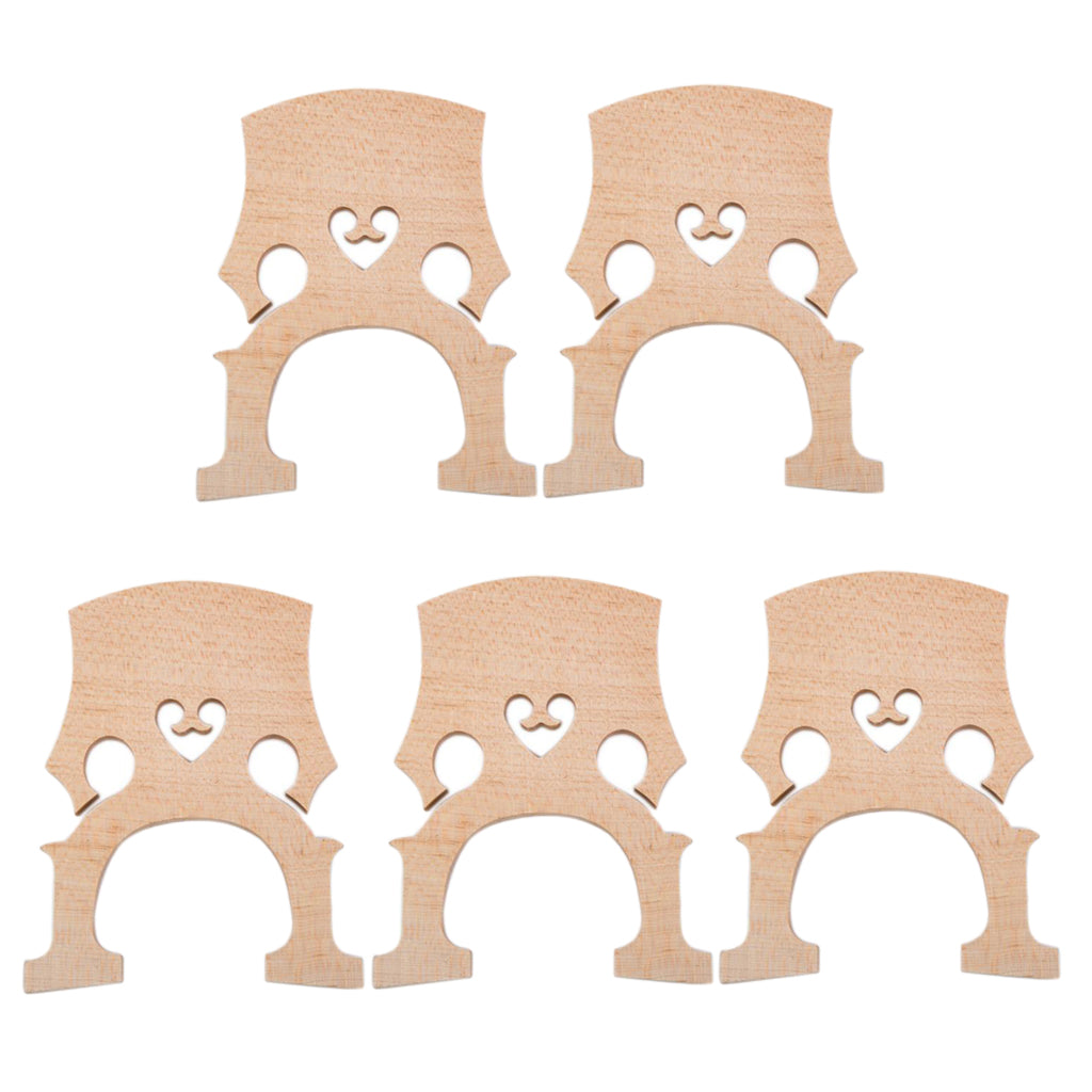5 Pieces Aged Maple 1/8 Cello Bridge Musical Instrument Replacement Parts