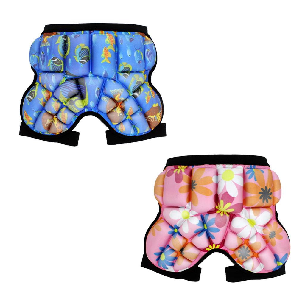 2 Pieces Kids Hip EVA Pad Protective Gear for Skiing Roller Skating