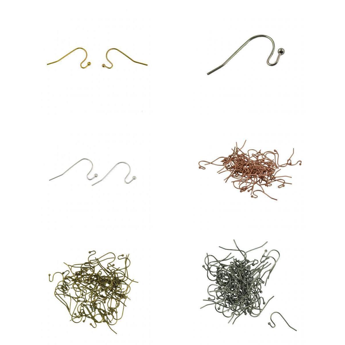 600pcs French Ear Wire Dot Ball Earring Hook Dangle Earrings DIY Findings