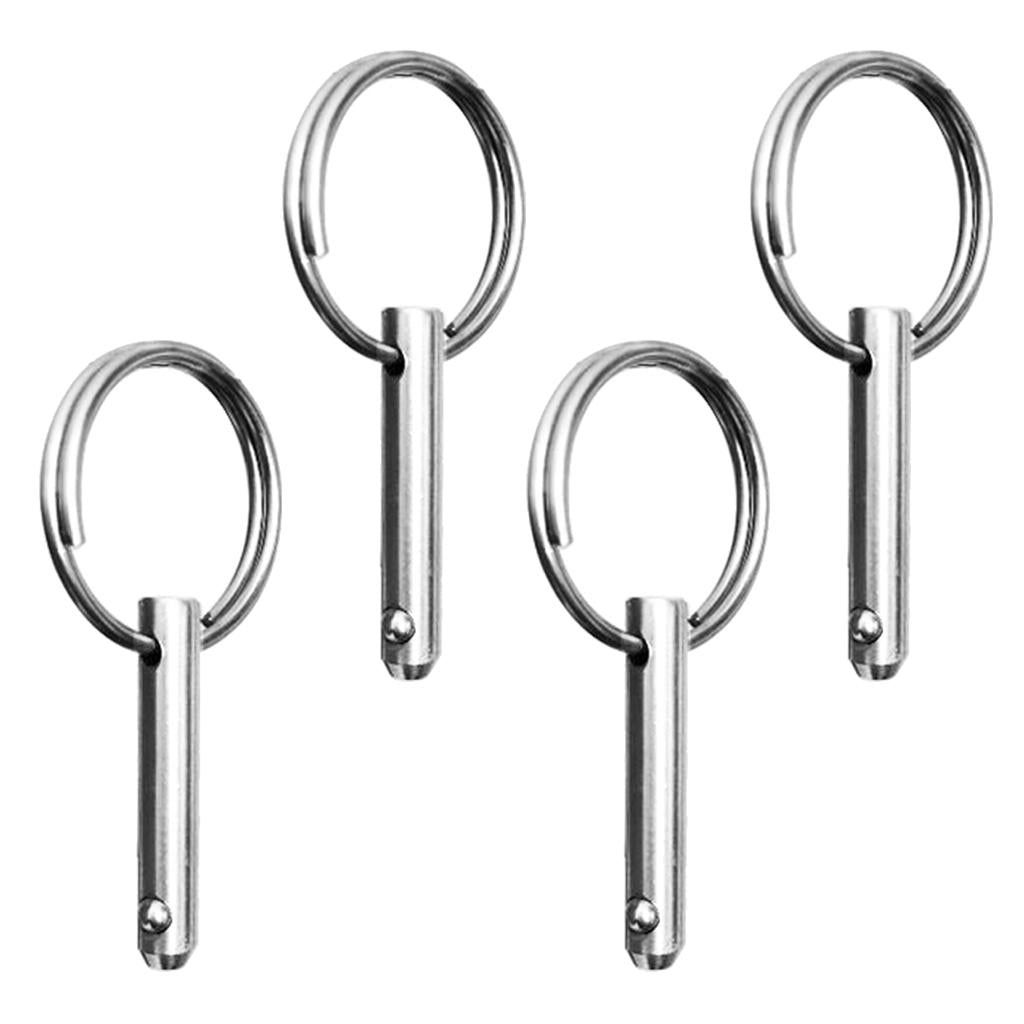 4 Pieces Stainless Steel Boat Bimini Top Deck Hinge Quick Release Ball Pins