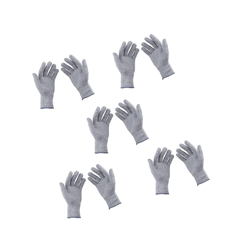 5 Pairs Protective Work Gloves Elastic Cut Proof Stab Resistant Butcher M