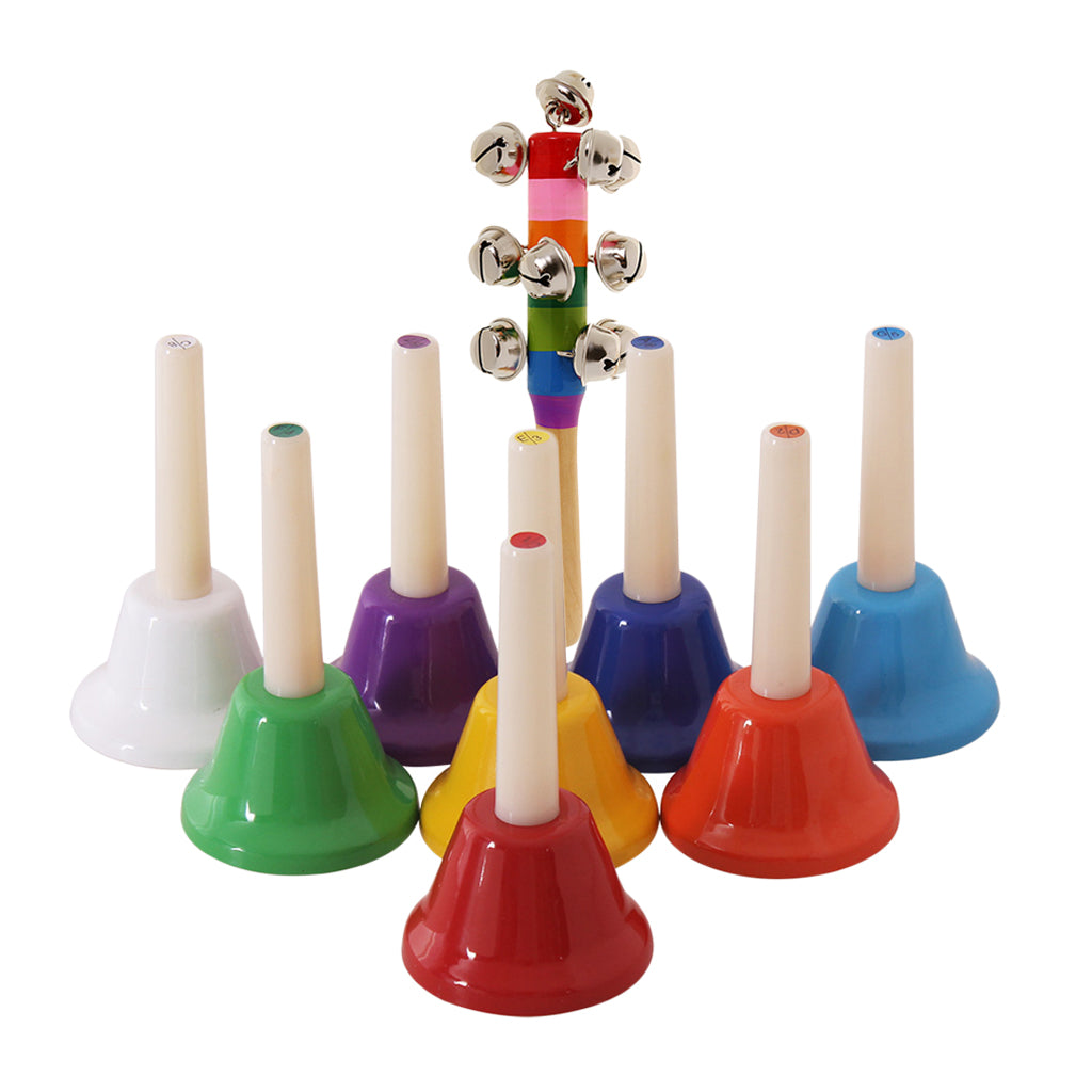 2 Set Diatonic Hand Percussion Stick Bells Handbells Chromatic Musical Toys
