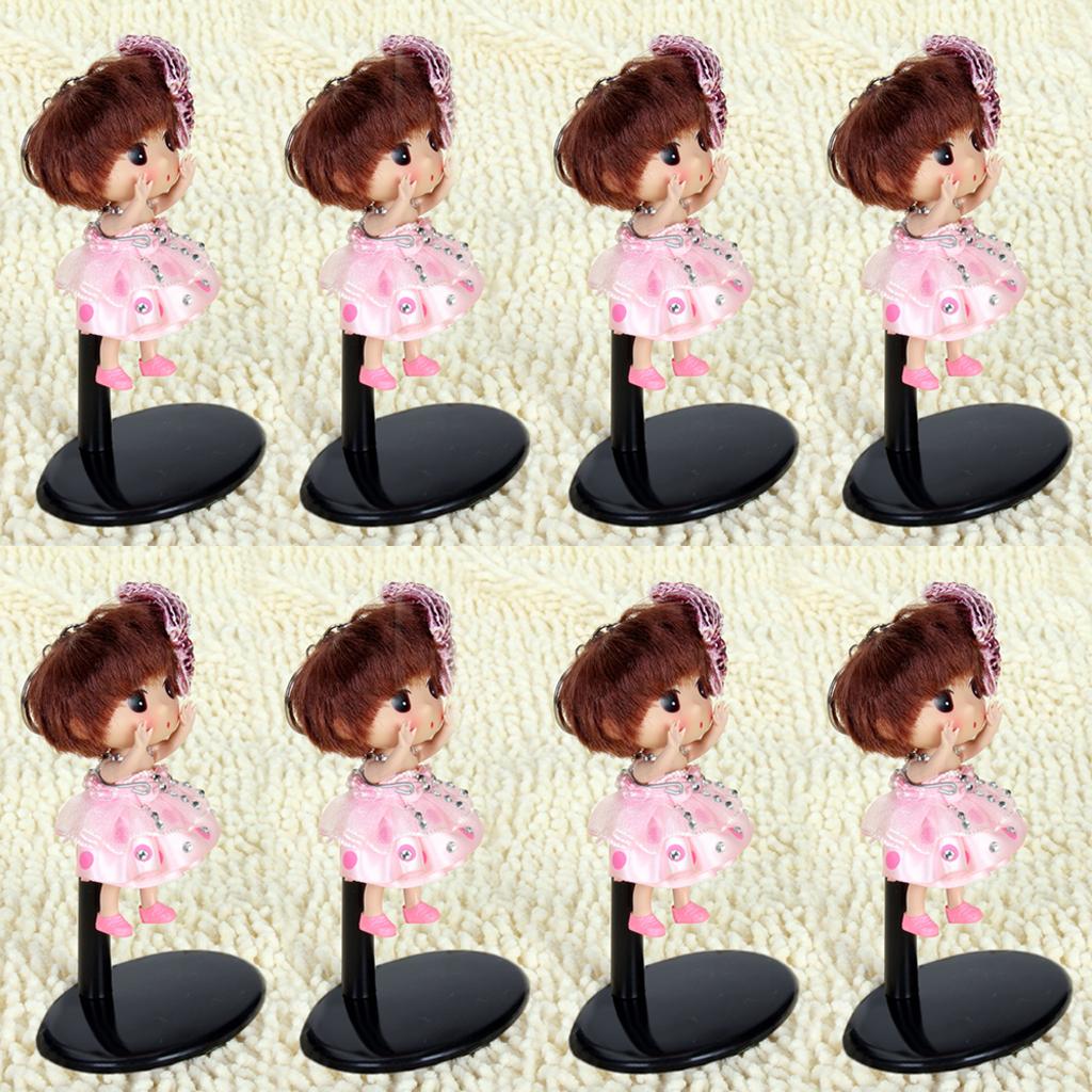 8 Pieces Set Adjustable Doll Stand Display Holder for Doll Teddy Bear