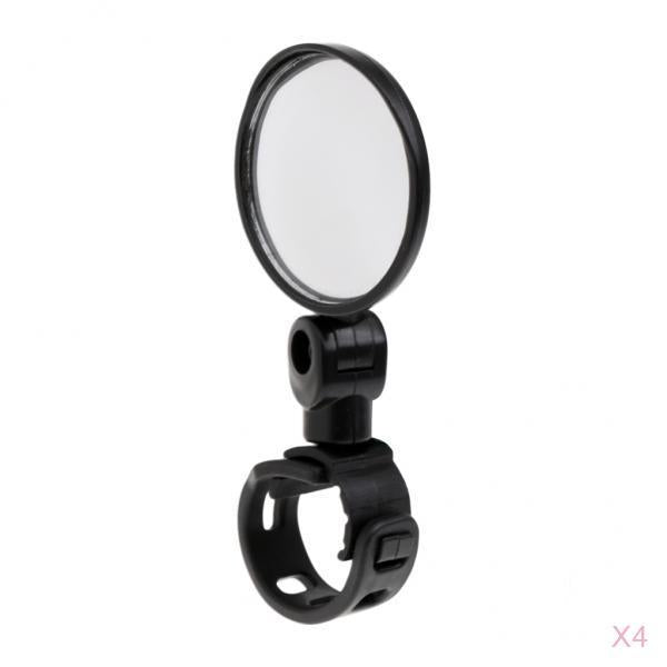 4 Pieces Universal 360 Rotation Bicycle Handlebar Wide Angle Rearview Mirror