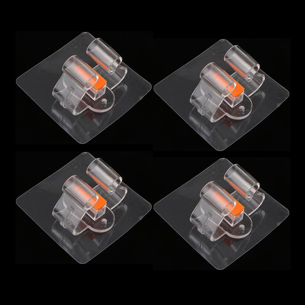 4pcs Self-adhesive Broom Mop Holder Repeating Used Mop Broom Clip Hanger