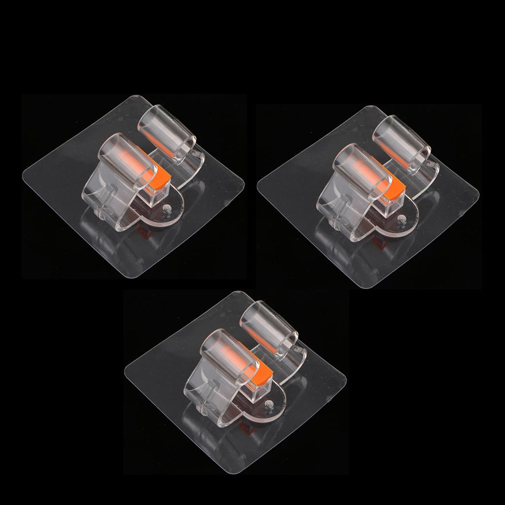 3pcs Self-adhesive Broom Mop Holder Repeating Used Mop Broom Clip Hanger