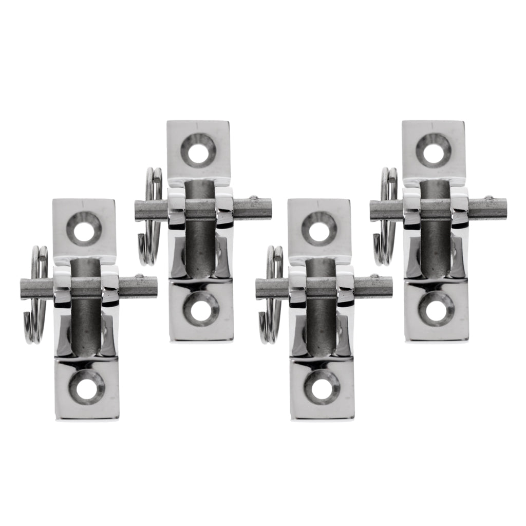 4 Piece Stainless Steel Boat Bimini Top Deck Hinge Fitting Quick Release Pin