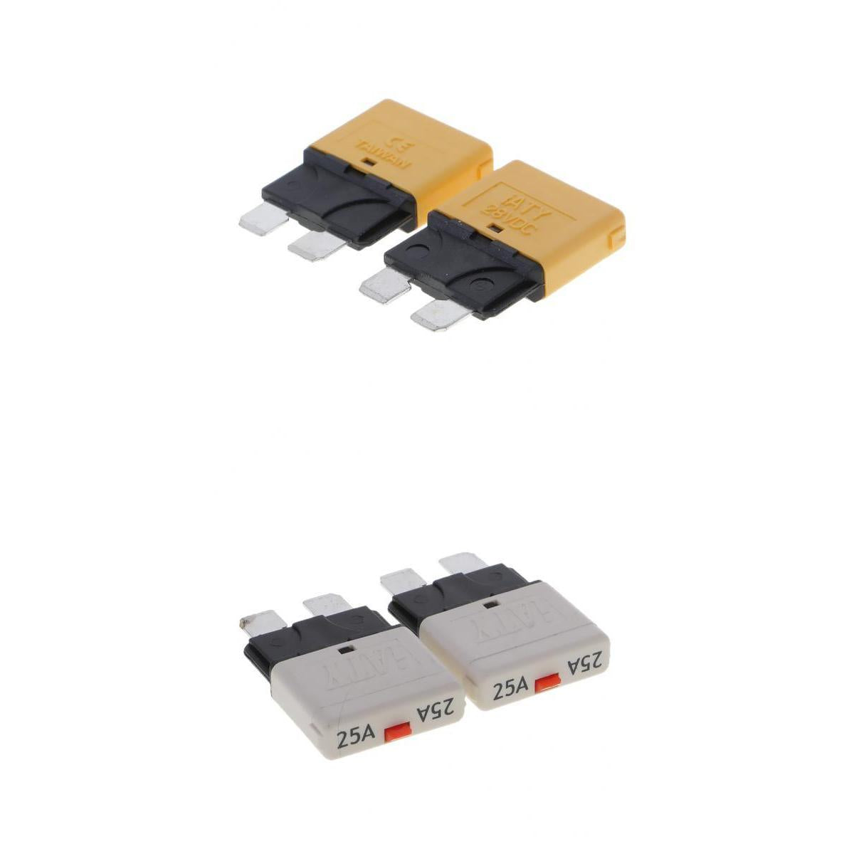 4Pcs 28V 20A 25A Auto Car Truck Boat Mini Blade Fuses Manual Circuit Breaker