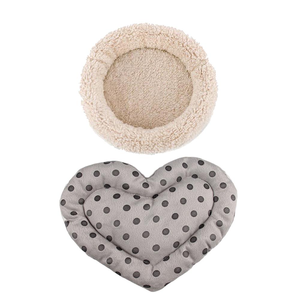 2 Piece Rat Hamster Bed Mat Pet Guinea Pig Ferret House Cream Bed Grey Mat