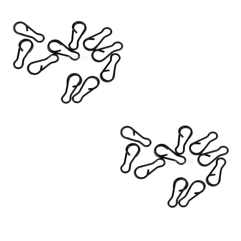 20x Quick Change Clips Carp Fishing Clips Multi Clip Swivels Rings Rigs Link