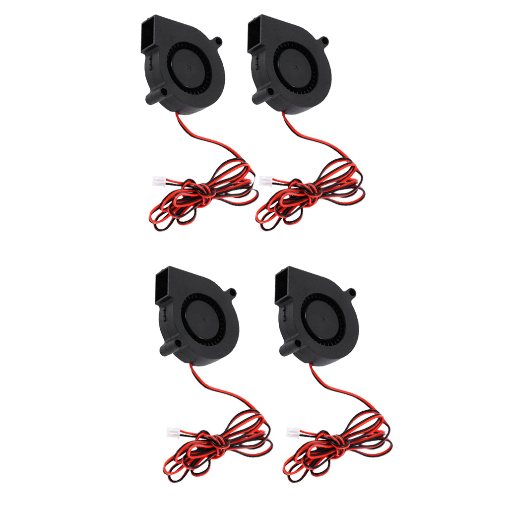 4 Pieces Silent Radial Turbo Blower Fan Cooling Fan DC 24V for 3D Printer