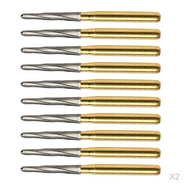 20Piece Dental Endodontic Tungsten Carbide Burs Tapered Drill FG Endo-Z 25mm