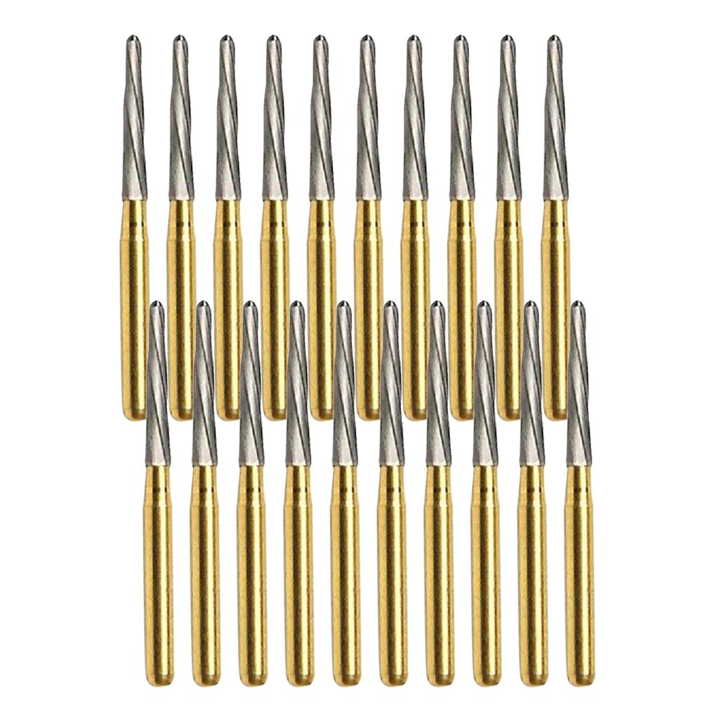 20Piece Dental Endodontic Tungsten Carbide Burs Tapered Drill FG Endo-Z 25mm