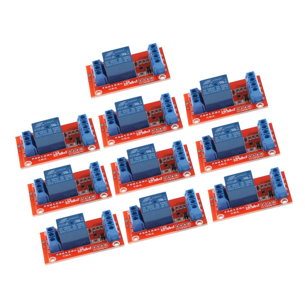 10 Piece 3V 1 Channel Relay Board Module Optocoupler LED for PIC ARM