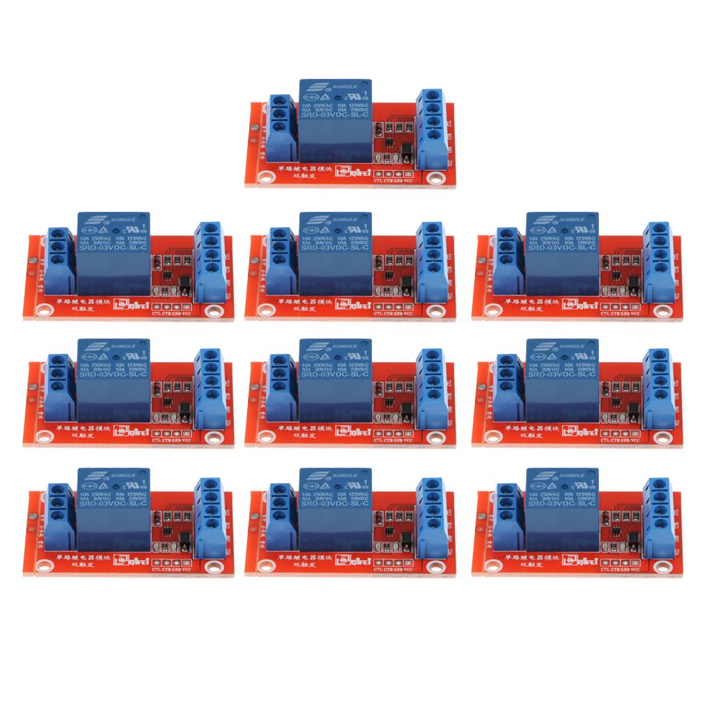 10 Piece 3V 1 Channel Relay Board Module Optocoupler LED for PIC ARM
