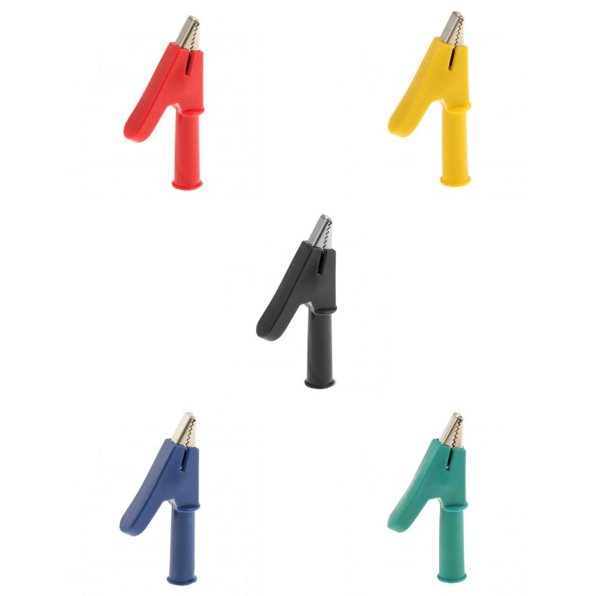 5Pieces Alligator Clip Plug Support Stackable Banana Plug