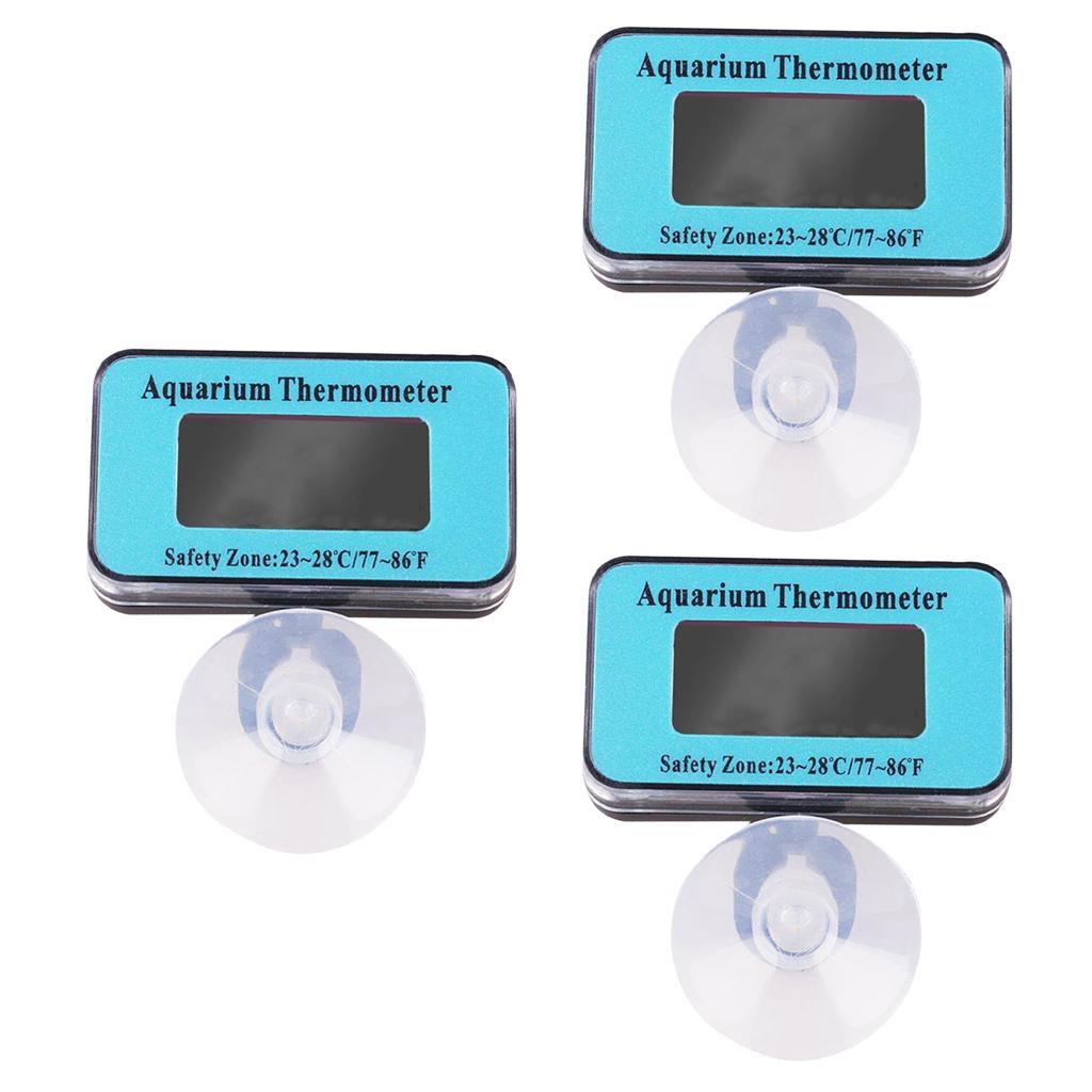 3-Pack Digital LCD Fish Tank Aquarium Temperature Meter Thermometer Submerge
