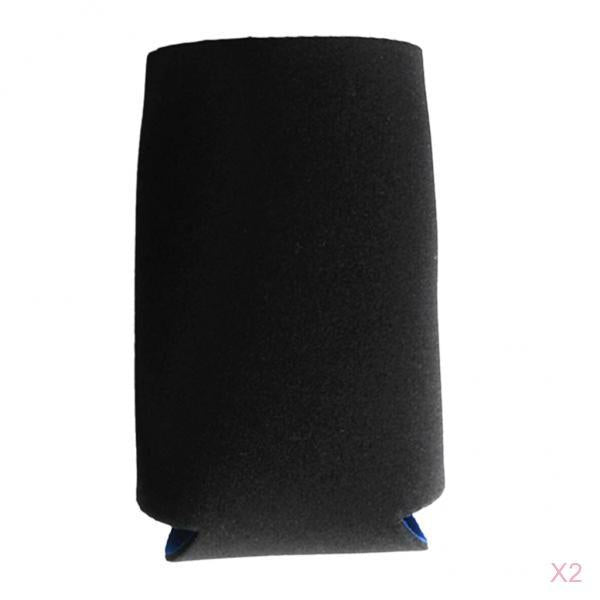 2 Pieces Neoprene Cooling Beer Drinks Bottle Tin Cooler Sleeve Holder Black