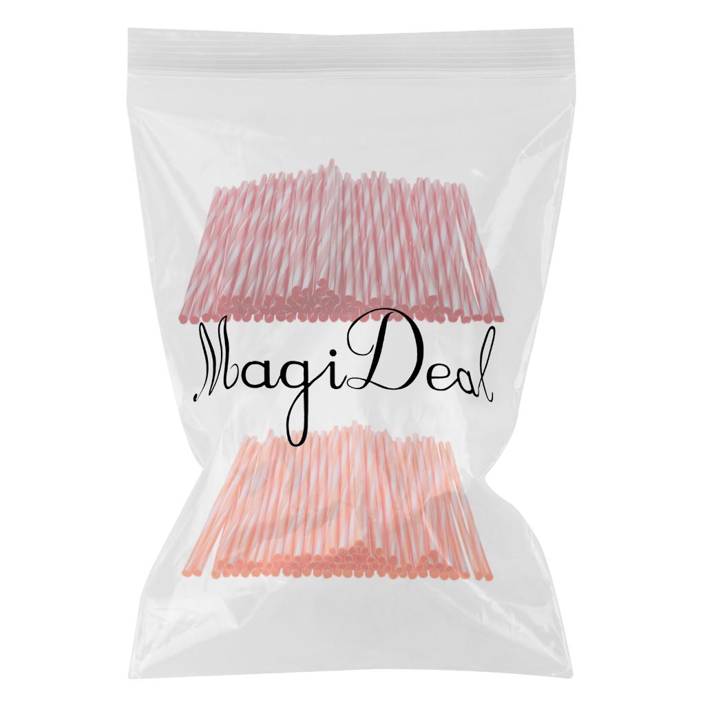 150Pcs 24cm Motocycle Wheel Rim Spoke Wraps Skins Cover Red and Orange